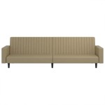 vidaXL Canapea extensibilă cu 2 locuri, cappuccino, piele ecologică vidaXL Canapea extensibilă cu 2 locuri, cappuccino, piele ecologică