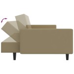 vidaXL Canapea extensibilă cu 2 locuri, cappuccino, piele ecologică vidaXL Canapea extensibilă cu 2 locuri, cappuccino, piele ecologică