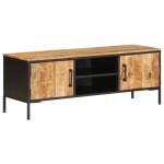vidaXL Dulap TV, 110x35x40 cm, lemn masiv de mango brut