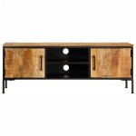 vidaXL Dulap TV, 110x35x40 cm, lemn masiv de mango brut