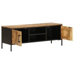 vidaXL Dulap TV, 110x35x40 cm, lemn masiv de mango brut