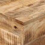 vidaXL Masă consolă, 110x30x75 cm, lemn masiv de mango brut și fier vidaXL Masă consolă, 110x30x75 cm, lemn masiv de mango brut și fier