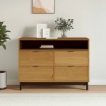 vidaXL Dulap cu sertar „FLAM” 110x40x80 cm, lemn masiv de pin vidaXL Dulap cu sertar „FLAM” 110x40x80 cm, lemn masiv de pin