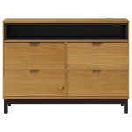 vidaXL Dulap cu sertar „FLAM” 110x40x80 cm, lemn masiv de pin vidaXL Dulap cu sertar „FLAM” 110x40x80 cm, lemn masiv de pin