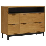 vidaXL Dulap cu sertar „FLAM” 110x40x80 cm, lemn masiv de pin vidaXL Dulap cu sertar „FLAM” 110x40x80 cm, lemn masiv de pin
