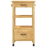 vidaXL Cărucior de bucătărie „MONZA”, 48x40x88,5 cm, lemn masiv de pin