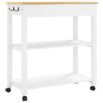 vidaXL Cărucior de bucătărie „MONZA”, 84x40x88,5 cm, lemn masiv de pin