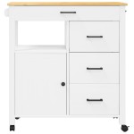 vidaXL Cărucior de bucătărie „MONZA”, 84x40x88,5 cm, lemn masiv de pin