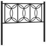 vidaXL Tăblie de pat metalică, negru, 107 cm vidaXL Tăblie de pat metalică, negru, 107 cm