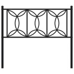 vidaXL Tăblie de pat metalică, negru, 107 cm vidaXL Tăblie de pat metalică, negru, 107 cm