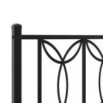vidaXL Tăblie de pat metalică, negru, 107 cm vidaXL Tăblie de pat metalică, negru, 107 cm