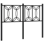 vidaXL Tăblie de pat metalică, negru, 120 cm vidaXL Tăblie de pat metalică, negru, 120 cm