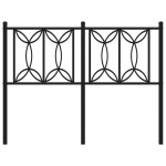 vidaXL Tăblie de pat metalică, negru, 120 cm vidaXL Tăblie de pat metalică, negru, 120 cm