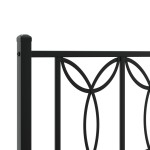 vidaXL Tăblie de pat metalică, negru, 120 cm vidaXL Tăblie de pat metalică, negru, 120 cm