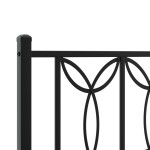 vidaXL Tăblie de pat metalică, negru, 135 cm