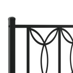 vidaXL Tăblie de pat metalică, negru, 140 cm vidaXL Tăblie de pat metalică, negru, 140 cm