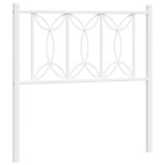 vidaXL Tăblie de pat metalică, alb, 75 cm vidaXL Tăblie de pat metalică, alb, 75 cm