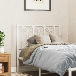 vidaXL Tăblie de pat metalică, alb, 75 cm vidaXL Tăblie de pat metalică, alb, 75 cm