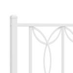 vidaXL Tăblie de pat metalică, alb, 80 cm vidaXL Tăblie de pat metalică, alb, 80 cm