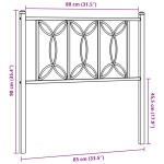 vidaXL Tăblie de pat metalică, alb, 80 cm vidaXL Tăblie de pat metalică, alb, 80 cm