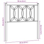 vidaXL Tăblie de pat metalică, alb, 90 cm vidaXL Tăblie de pat metalică, alb, 90 cm