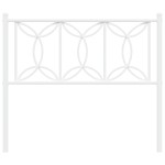 vidaXL Tăblie de pat metalică, alb, 100 cm
