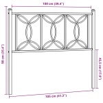 vidaXL Tăblie de pat metalică, alb, 100 cm