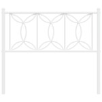 vidaXL Tăblie de pat metalică, alb, 107 cm