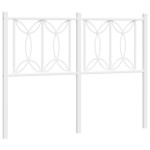 vidaXL Tăblie de pat metalică, alb, 120 cm