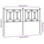 vidaXL Tăblie de pat metalică, alb, 120 cm