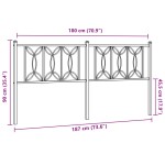 vidaXL Tăblie de pat metalică, alb, 180 cm