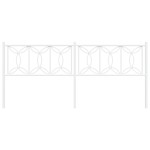 vidaXL Tăblie de pat metalică, alb, 200 cm vidaXL Tăblie de pat metalică, alb, 200 cm
