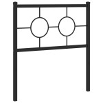 vidaXL Tăblie de pat metalică, negru, 75 cm