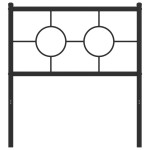 vidaXL Tăblie de pat metalică, negru, 80 cm