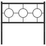 vidaXL Tăblie de pat metalică, negru, 90 cm