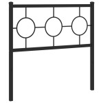 vidaXL Tăblie de pat metalică, negru, 90 cm