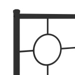 vidaXL Tăblie de pat metalică, negru, 90 cm