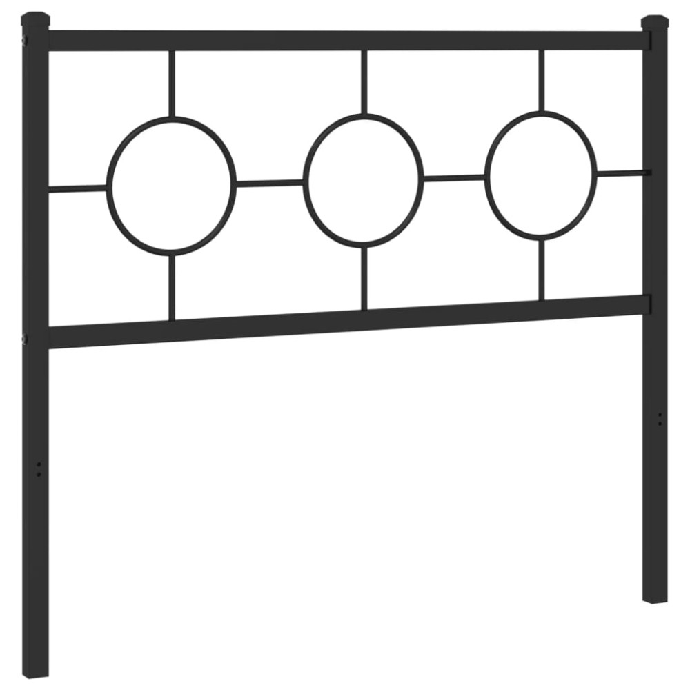 vidaXL Tăblie de pat metalică, negru, 100 cm