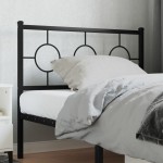 vidaXL Tăblie de pat metalică, negru, 100 cm vidaXL Tăblie de pat metalică, negru, 100 cm