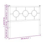 vidaXL Tăblie de pat metalică, negru, 100 cm vidaXL Tăblie de pat metalică, negru, 100 cm