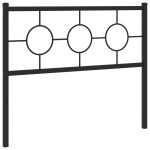 vidaXL Tăblie de pat metalică, negru, 107 cm vidaXL Tăblie de pat metalică, negru, 107 cm