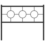 vidaXL Tăblie de pat metalică, negru, 107 cm vidaXL Tăblie de pat metalică, negru, 107 cm