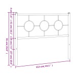 vidaXL Tăblie de pat metalică, negru, 107 cm vidaXL Tăblie de pat metalică, negru, 107 cm
