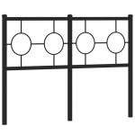 vidaXL Tăblie de pat metalică, negru, 120 cm