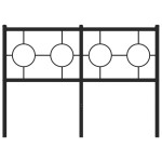 vidaXL Tăblie de pat metalică, negru, 120 cm