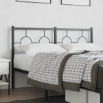 vidaXL Tăblie de pat metalică, negru, 135 cm vidaXL Tăblie de pat metalică, negru, 135 cm