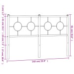 vidaXL Tăblie de pat metalică, negru, 135 cm vidaXL Tăblie de pat metalică, negru, 135 cm