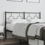 vidaXL Tăblie de pat metalică, negru, 140 cm vidaXL Tăblie de pat metalică, negru, 140 cm