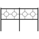 vidaXL Tăblie de pat metalică, negru, 140 cm vidaXL Tăblie de pat metalică, negru, 140 cm