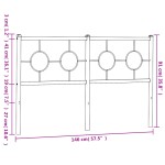 vidaXL Tăblie de pat metalică, negru, 140 cm vidaXL Tăblie de pat metalică, negru, 140 cm